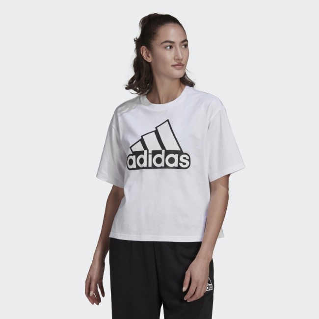 Женская футболка adidas ESSENTIALS LOGO BOXY (АРТИКУЛ: HC9183)