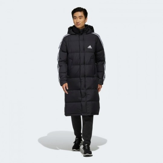 Мужской удлиненный пуховик adidas 3-STRIPES PARKA (АРТИКУЛ:EH3993)