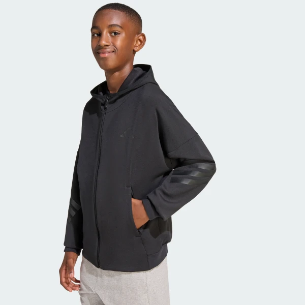 KS2577 Детский реглан adidas FUTURE ICONS 3 STRIPES FULL ZIP