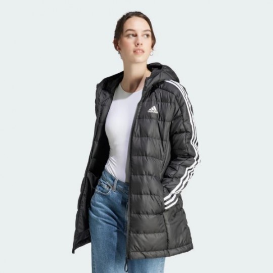 Женская парка adidas ESSENTIALS 3-STRIPES LIGHT DOWN  (АРТИКУЛ:HZ4428)