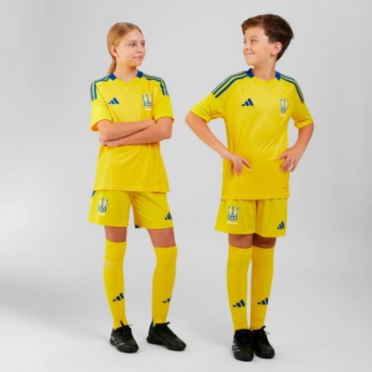 Домашні дитячі шорти adidas UKRAINE 24 KIDS  (АРТИКУЛ:IP2185)