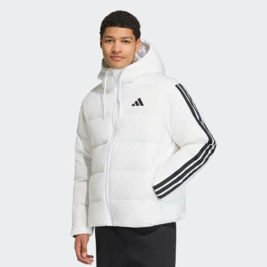 Мужской пуховик adidas ESSENTIALS CLIMAWARM 3-STRIPES PUFFER HOODED  (АРТИКУЛ:JX7800)
