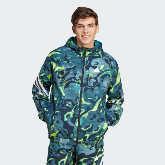 Чоловіча худі adidas FUTURE ICONS ALLOVER PRINT FULL-ZIP (АРТИКУЛ:IJ8844)