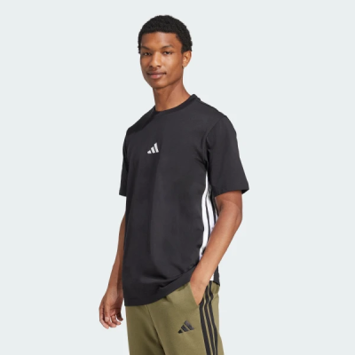JD1906 adidas ESSENTIALS 3-STRIPES SINGLE JERSEY
