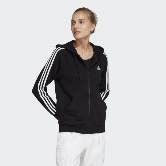 Женское худи adidas ESSENTIALS 3-STRIPES FRENCH TERRY REGULAR FULL-ZIP (АРТИКУЛ:IC8769)