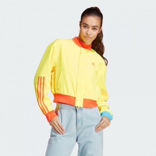 Женская куртка - бомбер adidas KIDCORE BOMBER JACKET YELLOW  (АРТИКУЛ:IK7054)