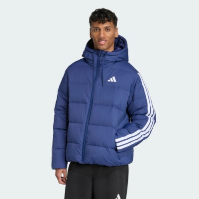 JX7799 adidas ESSENTIALS CLIMAWARM 3-STRIPES PUFFER HOODED