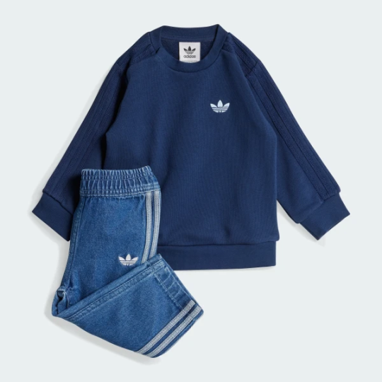 Комплект: свитшот и джинсыadidas DENIM CREW KIDS (АРТИКУЛ:JD5826 )