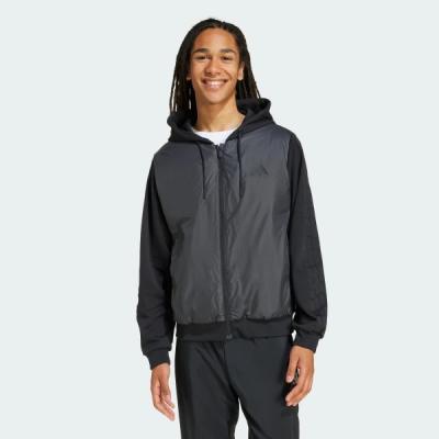 KA5247 adidas ESSENTIALS CLIMAWARM 3-STRIPES INSULATED HOODED HYBRID KA5247 adidas ESSENTIALS CLIMAWARM 3-STRIPES INSULATED HOODED HYBRID