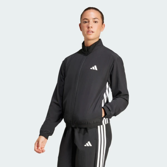 Женская куртка adidas TRAIN ESSENTIALS 3-STRIPES WOVEN WARM-UP JACK (АРТИКУЛ:JD6539)