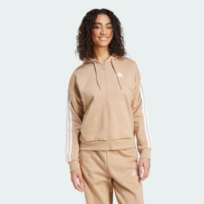 JX7706 adidas ESSENTIALS 3-STRIPES FULL-ZIP FLEECE