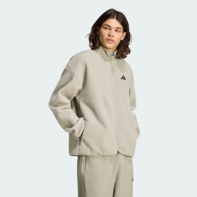 KV2132 adidas CITY TECH 3 STRIPES HIGH PILE FULL ZIP