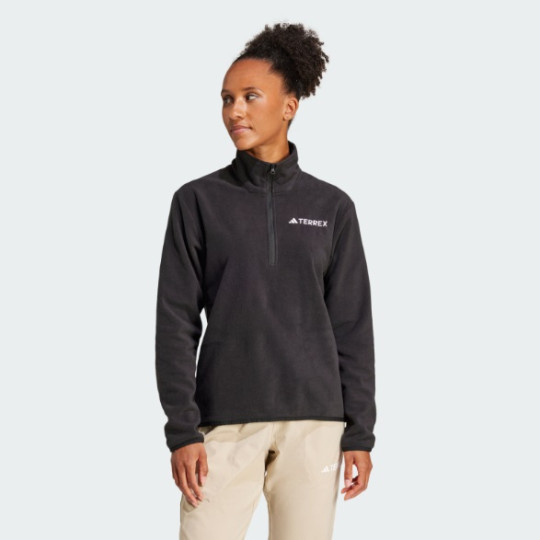 Флисовая спортивная кофта adidas MULTI ESSENTIALS 1/2 ZIP  (АРТИКУЛ:JP0788)