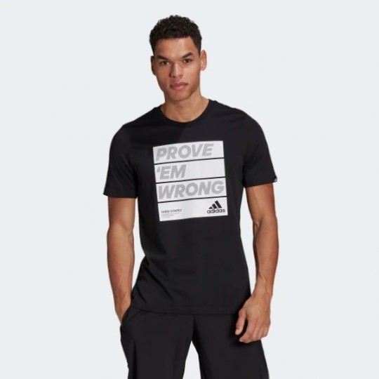 Мужская футболка adidas PROVE 'EM WRONG MOTIVATIONAL SLOGAN  (АРТИКУЛ:GL3449)